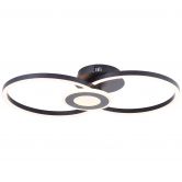 Deckenleuchte Chloe, schwarz, 52 x 30 cm, Metall LED-Deckenleuchte, dimmbar 