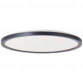 Aufbaupaneel Claire, schwarz, Ø 29,4 cm, Innenleuchte, Warmweiß 