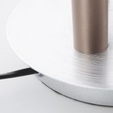 Tischleuchte Eddy, braun, 47 x 17,5 cm, Metall Tischlampe 