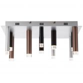 Deckenleuchte Eddy, braun, 35 x 50 cm, Metall Deckenlampe 