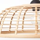 Pendelleuchte Elma, braun, 130 x 48 cm, Bambus Pendelleuchte 