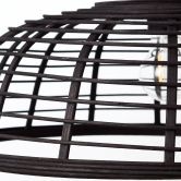 Pendelleuchte Elma, schwarz, 130 x 48 cm, Bambus Pendellampe 