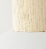 Pendelleuchte Emil, beige, 120 x 34 cm, Holz Pendel-lampe, dimmbar 