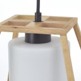 Pendelleuchte Henning, braun, 120 x 23 cm, Holz Innenbeleuchtung 