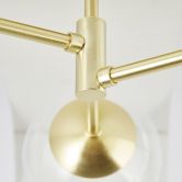 Deckenleuchte Henri, gold, 49 x 21 cm, Glas Innenleuchte 