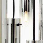 Pendelleuchte Hilla, grau, ⌀32 cm, Metall Lampe 