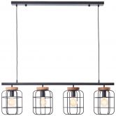 Pendelleuchte Inga, braun, 157,5 x 20 cm, Metall Pendellampe, dimmbar 