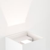 Außenwandleuchte Johannes, weiß, 10 x 10,3 cm, Metall Außenleuchte 