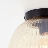 Deckenleuchte Junis, braun, 21,8 x 25 cm, Glas Deckenleuchte 
