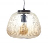 Pendelleuchte Junis, braun, 176 x 25 cm, Glas Pendelleuchte 