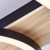 Deckenleuchte Leopold, braun, 5,5 x 42 cm, Holz Lampe 