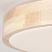 Deckenleuchte Liv, braun, 6,5 x 34 cm, Holz Lampe 