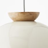 Pendelleuchte Lorena, beige, 174,5 x 35 cm, Holz Pilz 