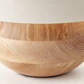 Tischleuchte Lorena, beige, 20,2 x 20 cm, Holz Pilzleuchte 