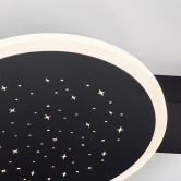 Deckenleuchte Maximilian, schwarz, 5 x 37 cm, Metall Glitzereffekt 