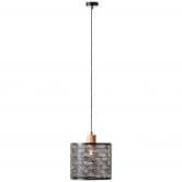 Pendelleuchte Moritz, braun, 120 x 29 cm, Metall Hängelampe 