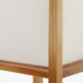 Tischleuchte Nala, braun, 53 x 20 cm, Textil Nachttischlampe, dimmbar 