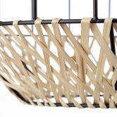 Pendelleuchte Pauline, braun, 155 x 37 cm, Bambus Pendelleuchte 