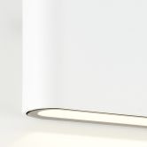 Außenwandleuchte Timo , weiß, 9 x 17,5 cm, Glas Außenleuchte 