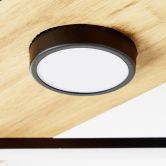Deckenleuchte Vincent, braun, 6,2 x 25 cm, Holz Lampe 