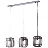 Pendelleuchte Willi, braun, 125 x 105 cm, Bambus Pendellampe 
