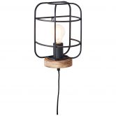 Wandleuchte Inga, braun, 29 x 19 cm, Holz Wandlampe 