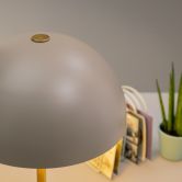 Tischleuchte Lasse, gold, 35,5 x 20,3 cm, Metall Pilzlampe 