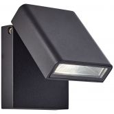 Wandleuchte Sam, schwarz, 15,5 x 10,5 cm, Metall Außenleuchte 
