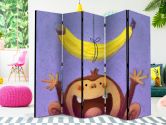 Paravent, Raumteiler freistehend, Trennwand - Banane 