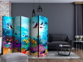 Paravent, Raumteiler freistehend, Trennwand - Unterwasserspaß 