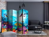 Paravent, Raumteiler freistehend, Trennwand - Bunter Fisch 