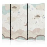 Paravent, Raumteiler freistehend, Trennwand - Cloudy Night Sky 