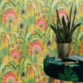 Blumentapete, Florale Tapete, Vliestapete Erismann Martinique gelb 