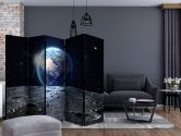 Screen room divider - Udsigt til den blå planet, 3-delt 