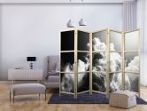 Japanischer Paravent, Raumteiler freistehend, Trennwand - Clouds Like from Dreams 