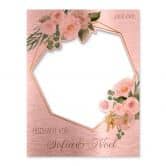 Fotorahmen Hochzeit Romantische Blumen - personalisierbar 