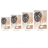 Fototapete Boho Monstera Pflanze in Naturtönen | Botanische Illustration - Melloi Art Prints 