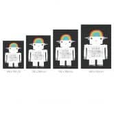 Fototapete, Kinderzimmer Tapete Regenbogen-Roboter Sleep Laugh Create - Treechild 
