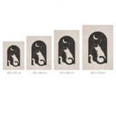 Papier peint photo Deux chats au clair de lune | motif animalier pour la chambre - Tunaboylu 