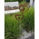 Gartenstecker Metall Edelrost - 2-teilig 