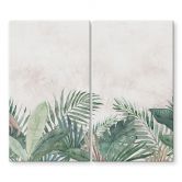 Herdabdeckplatte Dschungel-Blätter Grün Aquarell - Bloomery Decor 