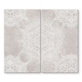 Kogeplade Blid mandala på grå-beige - Bloomery Decor 