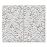Afdekplaat voor kookplaat Delicate watercolour bladeren - Zacht grijs - Bloomery Decor  