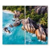 Herdabdeckplatte Tropische Felsenküste der Seychellen - Colombo 