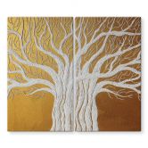 Stove cover plate white tree of life abstract - Grande 