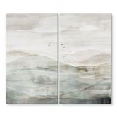 Herdabdeckplatte Neblige Berglandschaft Aquarell - Ms Tiff 