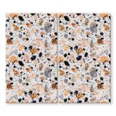 Stove cover plate Colorful terrazzo stones - Treechild 