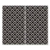 Herdabdeckplatte Schwarz-beige Ornamente - Treechild 
