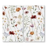 Herdabdeckplatte Bunte Wildblumen - UN Designs 