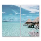 Stove cover plate - Vacation in the Maldives 